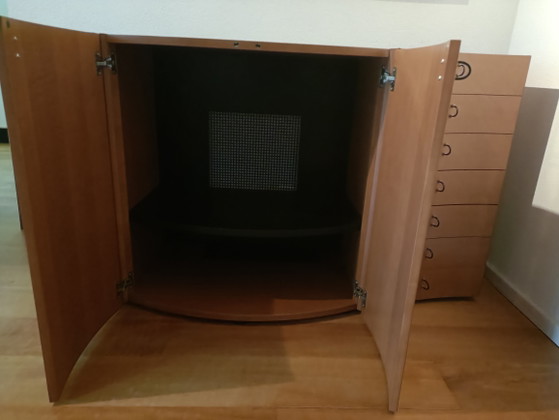 Modular Design Sideboard or TV Unit – Wood, Glass (photo 8 of 9)