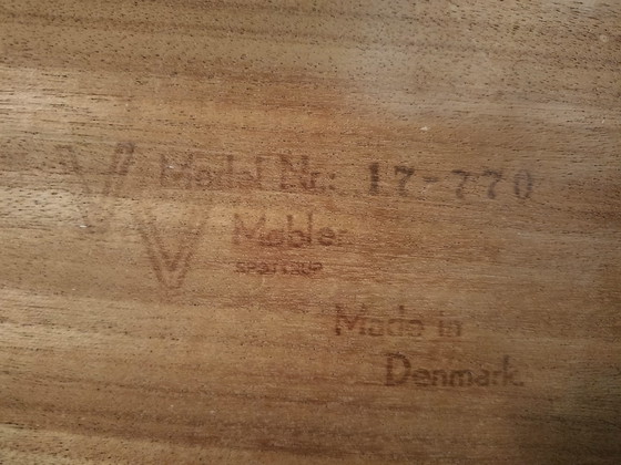 Image 1 of Vintage teak Danish round dining table VV Møbler