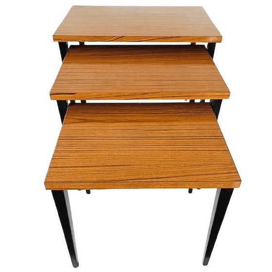 Image 1 of Vintage Mid-century modern Deens Design mimiset bijzettafels 1960's