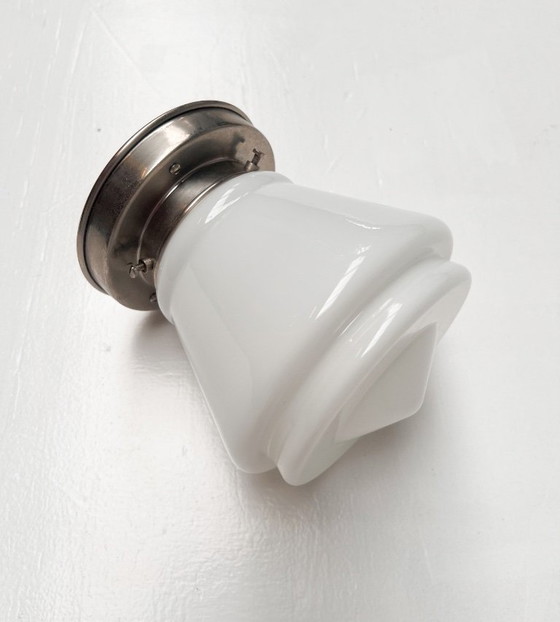 Image 1 of Plafonnier Gispen en verre opale pour GISO, années 1960