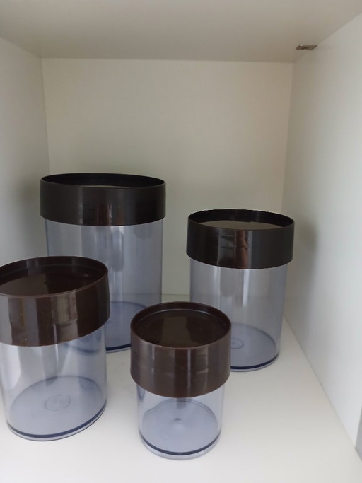 Vintage Erik Kold Plast Storage Jars Set of 4, 1970s