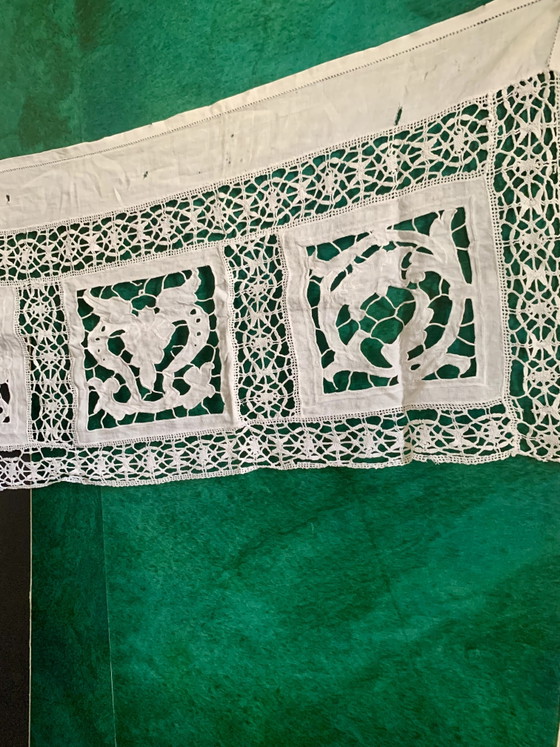 Antique Lace Frieze, Cut Stitch, Exceptional Bestiary 18th/19th Century – Wall decoration, Other (photo 10 of 15)