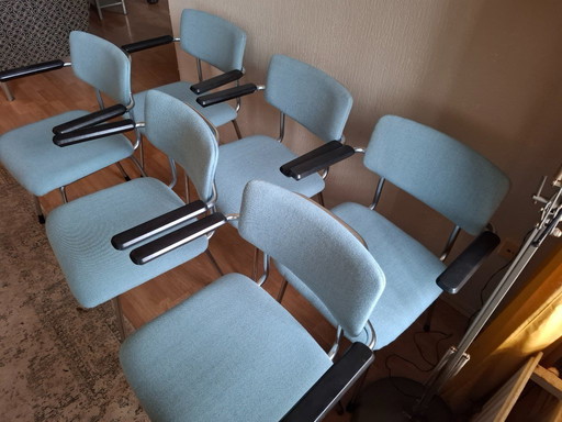 6 chaises Gispen 1235