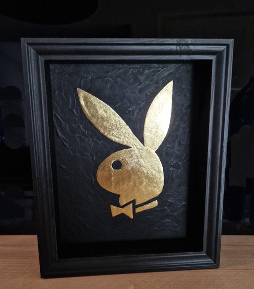 23kt Gold Bunny Love Plated in Frame Limited Edition 80s