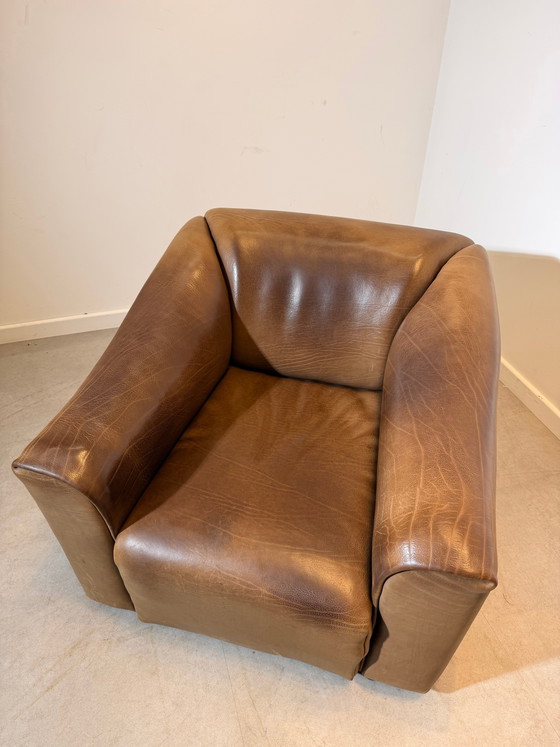 Fauteuil lounge vintage en cuir De Sede DS-47 avec repose-pieds (photo 5 of 7)