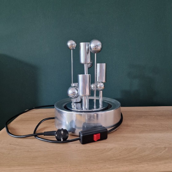 Image 1 of Lampe de table vintage Doria Leuchten « Big Ball » – Design de l'ère spatiale (années 1970, Allemagne)