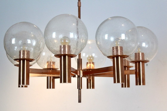 Lampadario in rame e vetro soffiato di Ott International (foto 9 di 14)