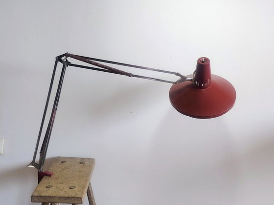 Image 1 of Terry Hala architectural industrial  table lamp. by H. Busquet for Hala,