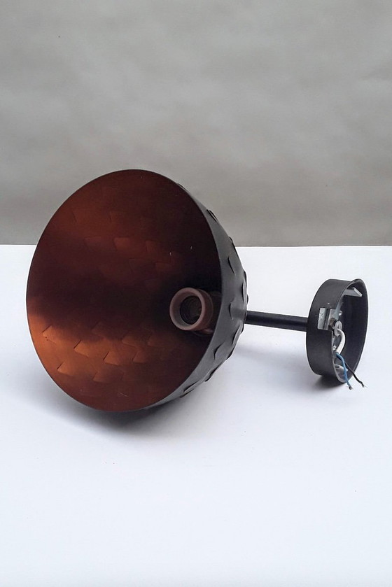 Image 1 of Brutalist Zweedse Koperen Wandlamp 1960,s door Carl Thore