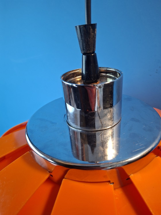 Grande Lampada a Sospensione Vintage Arancione Space Age – Massive, Lampadari, Metal, Plastic (photo 7 of 7)