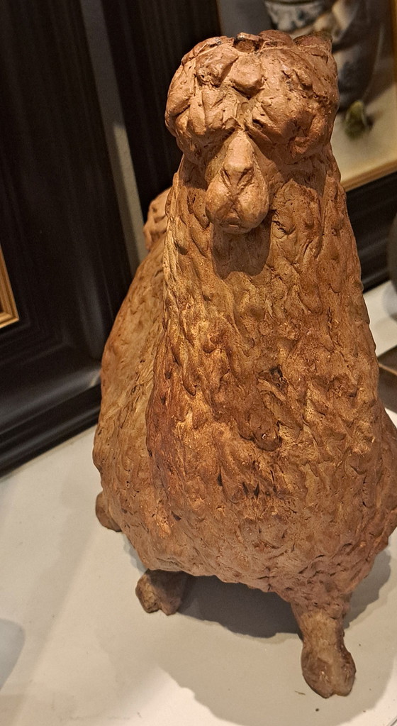 Image 1 of Estatua de llama de cerámica, hecha a mano.