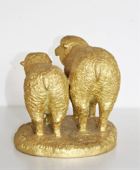 Image 1 of Naoki Tominaga - (1913-2006 Japón) Oveja de bronce adornada