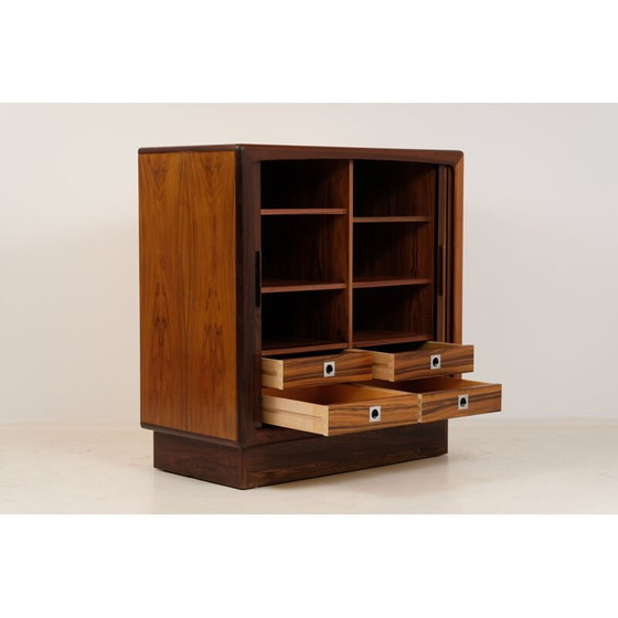 Image 1 of Vintage rosewood buffet by H.P. Hansen Mobindustri. Hansen Mobelindustri, 1970