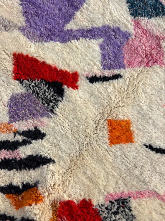 Tapis à motifs abstraits multicolores, leslosanges, Laine, Crème, Abstract (photo 2 sur 9)