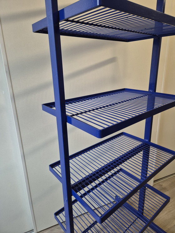 Scaffale/Carrello Vintage Blu Cobalto. – Armadi a muro, Metal (photo 2 of 9)
