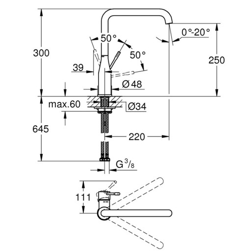 GROHE Essence Küchenarmatur – Wie neu – Schwarz – decoratieve objecten, Metal (photo 2 of 5)