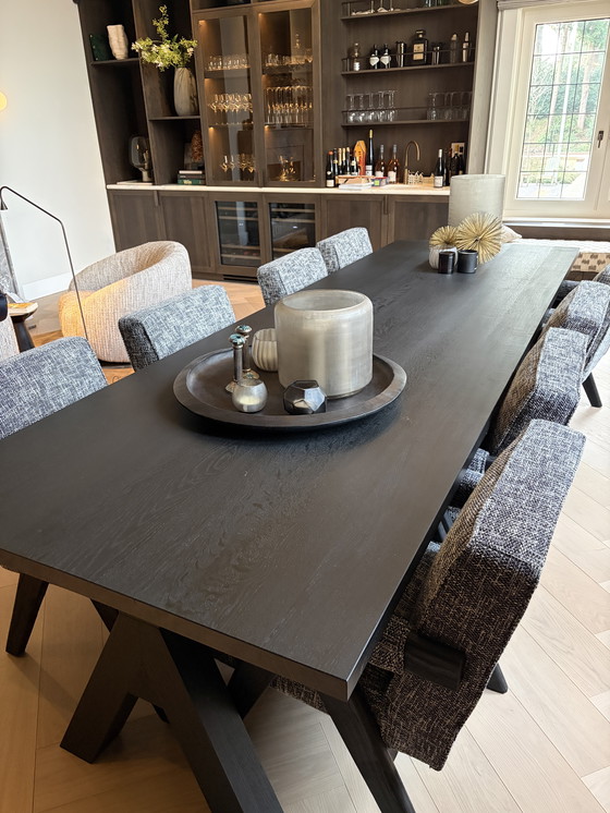 Image 1 of Black Solid Wood Table