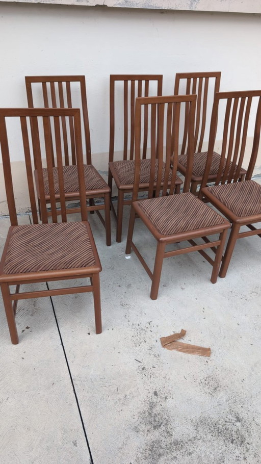 Set of 6 Dining Chairs by Mario Marenco for Mobilgirgi, 70s 