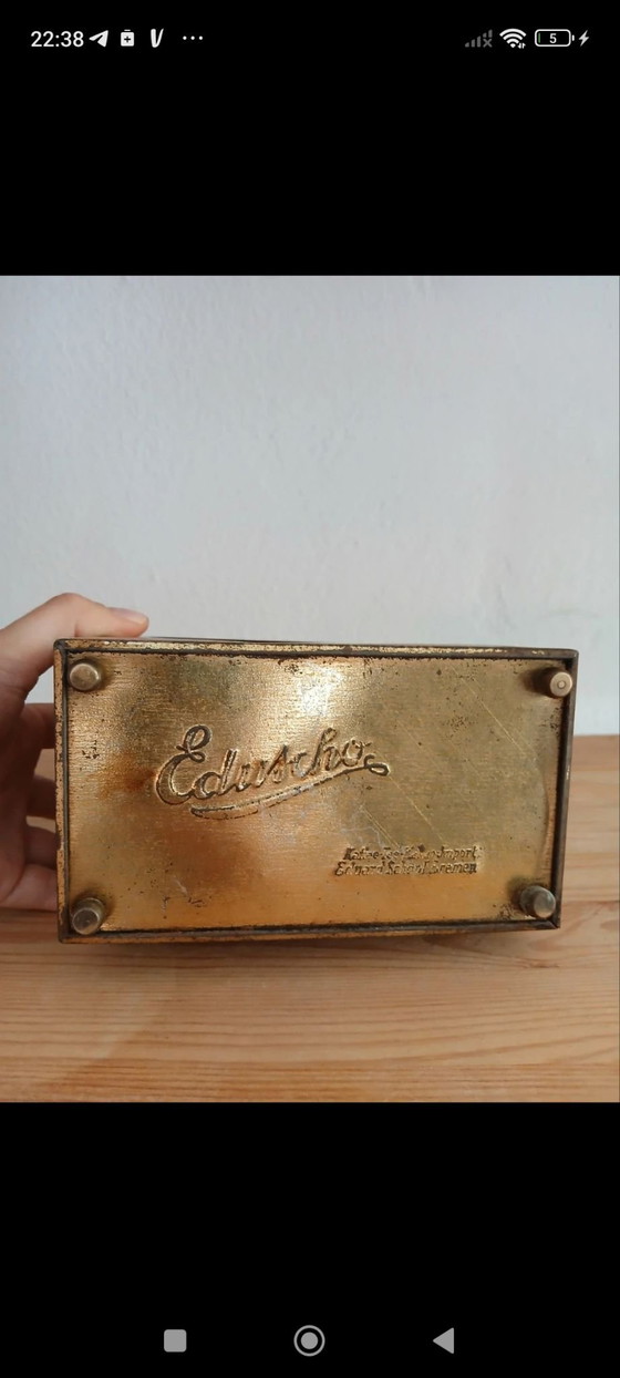 Vecchia lattina di caffè Eduscho Scatola di latta vintage da collezione – Oggetti decorativi, Metallo (photo 8 of 10)