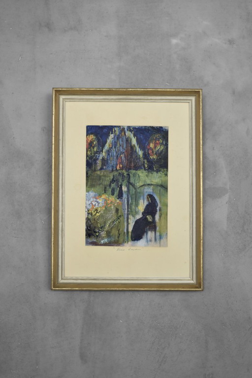 Frideborg Bryth, Finis Lordes, Olieverf op board, 1950, Ingelijst
