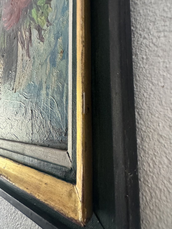 Image 1 of Farbiges Stilllebengemälde 20. Jahrhundert Rahmen E.Bouche