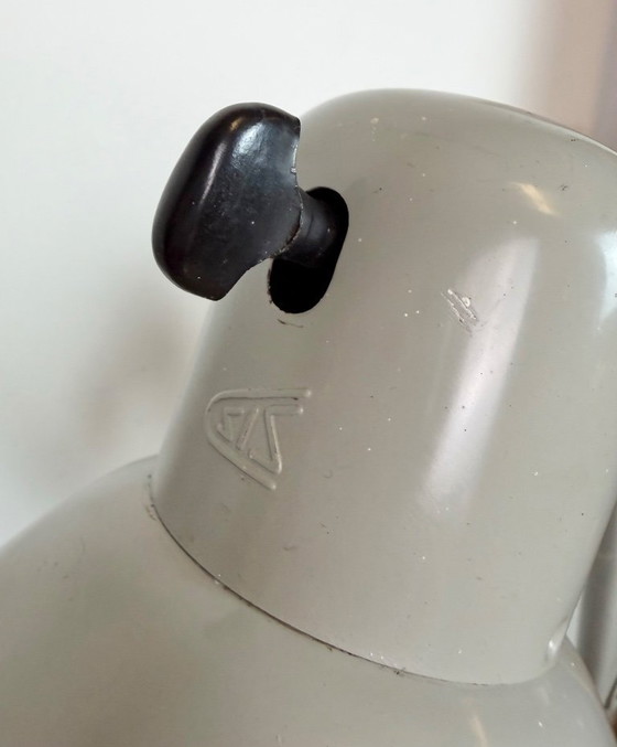 Image 1 of Grijze Duitse industriële schaarwandlamp van SIS, jaren 60.