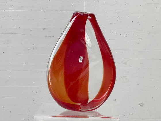 Image 1 of Mdina Glass Sculptural Glass Vase Bowl, Malta 1970s