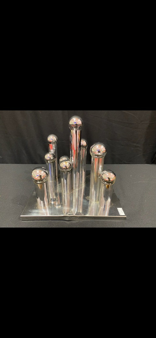 Plafoniera Vintage Motoko Ishii Design Futuriste Années 70-Staff.