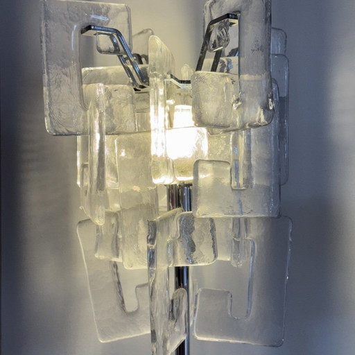 Vintage Murano Glass Table Lamp by Mazzega Carlo Nason, Chrome, 1970s – tafellampen (photo 2 of 13)