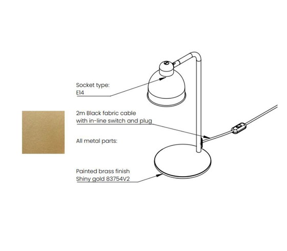 Image 1 of Frandsen Industry brass table lamp