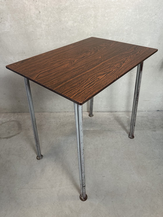 Image 1 of Vintage industrial school tables - steel and composite