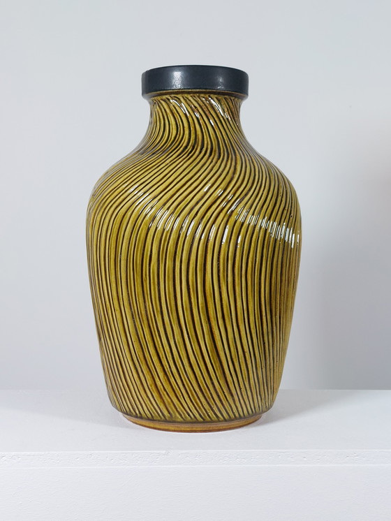 Image 1 of Grande vaso vintage giallo, Carstens Keramik, Tönnieshof, Germania Ovest, anni '70