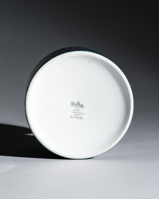 Image 1 of Trío gráfico turquesa Rosenthal Studio-Line Diseño de Theo Baumann Jarrones y caja