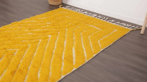 Tapis marocain écru à motifs géométriques 250cm x 150cm – Wool (photo 4 of 14)