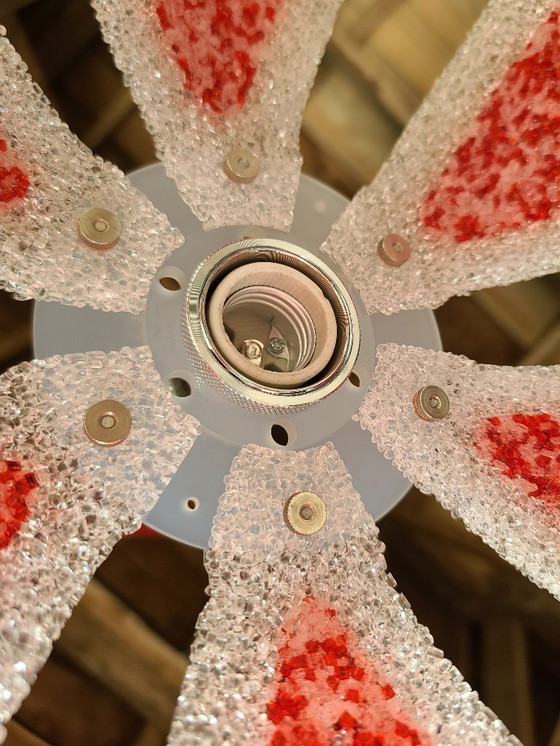 Image 1 of 2x cestini a sospensione floreali in perspex colorato degli anni '70