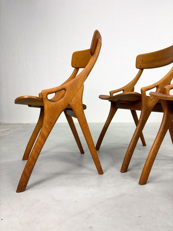 Image 1 of Set di sedie da pranzo in rovere stile Arne Hovmand Olsen