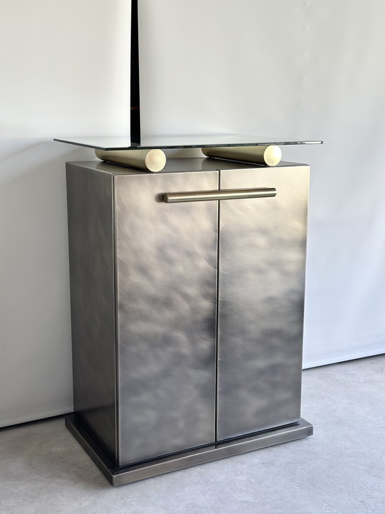 Image 1 of Mobile bar Belgochrom, acciaio inossidabile, anni '80