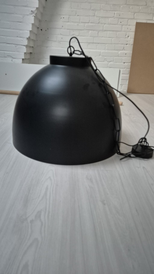 2 Large Industrial Pendant Lights – hanglampen, Metal