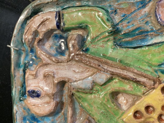 Céramique fauviste abstraite précoce de Giovanni de Simone, Sicile, Italie, années 1960 – Objets déco, Ceramic (photo 2 of 9)