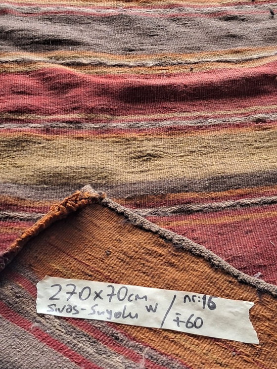 Image 1 of Kilim turco tessuto a mano 270x70 cm
