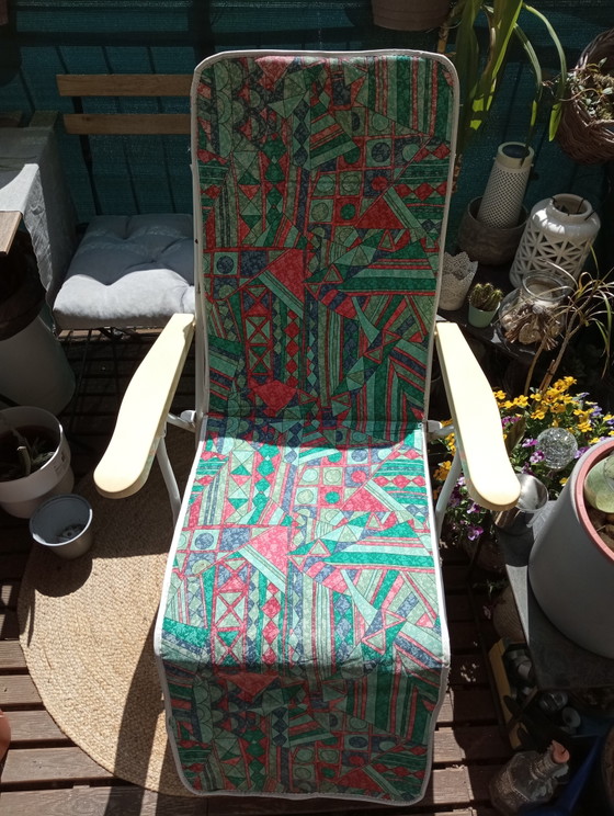 Image 1 of Italian camping chair, deck chair, foldable, like new