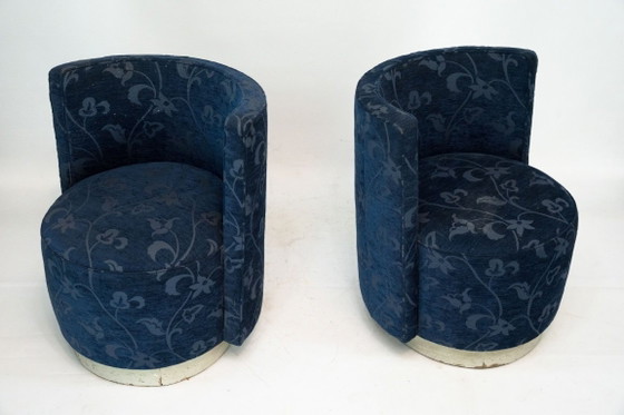 Image 1 of Pair of Art Deco-Style Occasional Armchairs, Italy, 1960s
