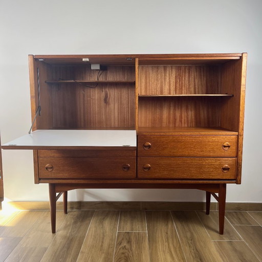 Scandinavian style high sideboard in teak, 1960