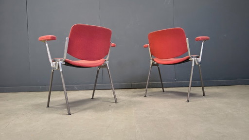 Chaises d'appoint vintage DSC 106 de Giancarlo Piretti pour Castelli, années 1970 - lot de 6