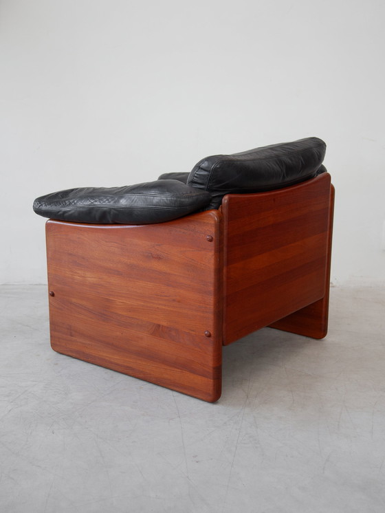 Image 1 of A. Mikael Laursen & Søn, Moderne Brutalistische stoel van massief teakhout