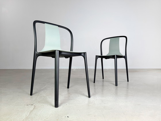 Image 1 of Set of 2 Vitra Belleville chair Ronan Erwan Bouroullec Outdoor Moss gray