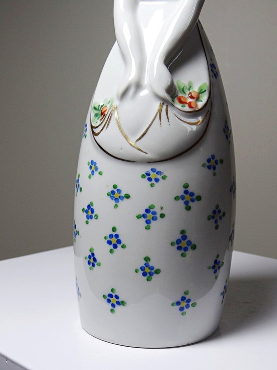 Image 1 of Rare antique collectible porcelain bottle by Michelaud Limoges, Robj Paris style