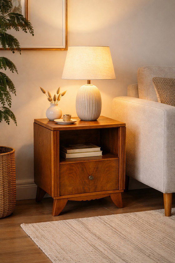 Image 1 of Tavolino in stile Art Déco degli anni '40 - Palissandro con anta scorrevole