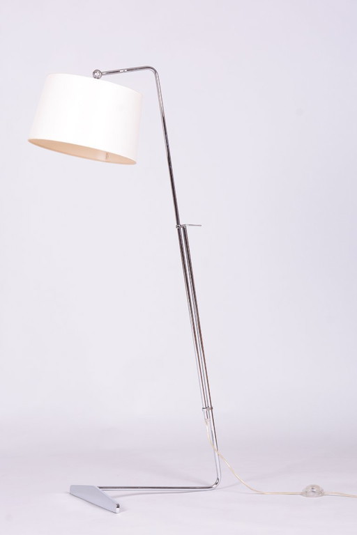 Originele vloerlamp uit het midden van de eeuw, van G. Teixido, chroom, katoen, Italië, jaren 90 – vloerlampen, Cotton