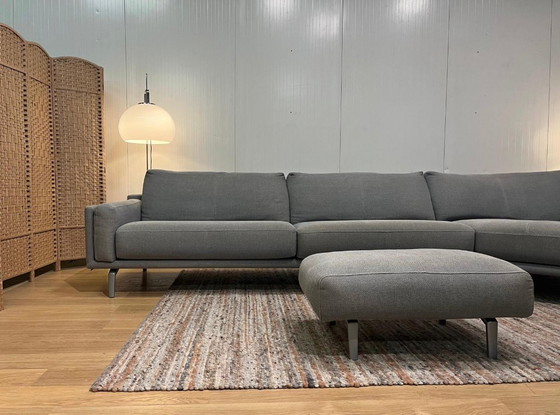 Image 1 of ZGAN Leolux Bellice Hoekbank + Hocker